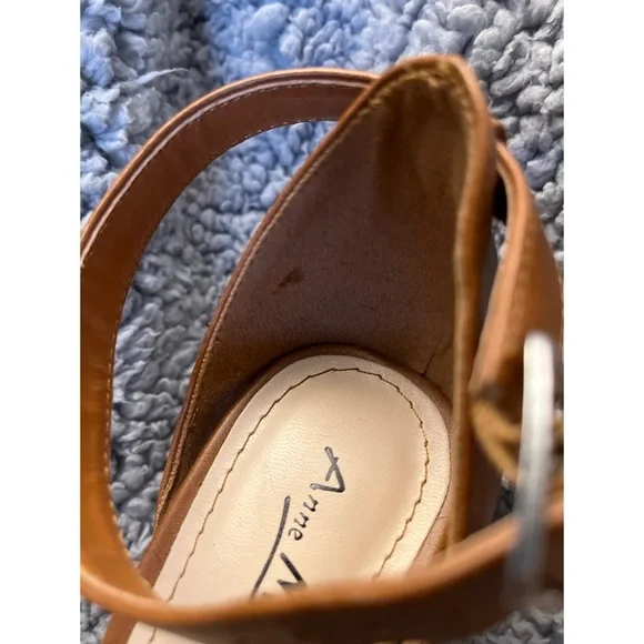 Lulus Women’s 8.5 Anne Michelle Enzo 01N Chestnut Brown Single Strap Heels. - Picture 14 of 16